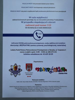 na obrazku znajduje się druga strona ulotki informacyjnej opracowanej w ramach programu profilaktycznego &quot;Bądź czujny - nie daj się nabrać&quot;