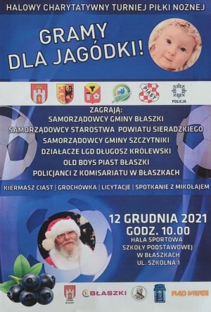 plakat turnieju charytatywnego &quot;Gramy dla Jagódki&quot;